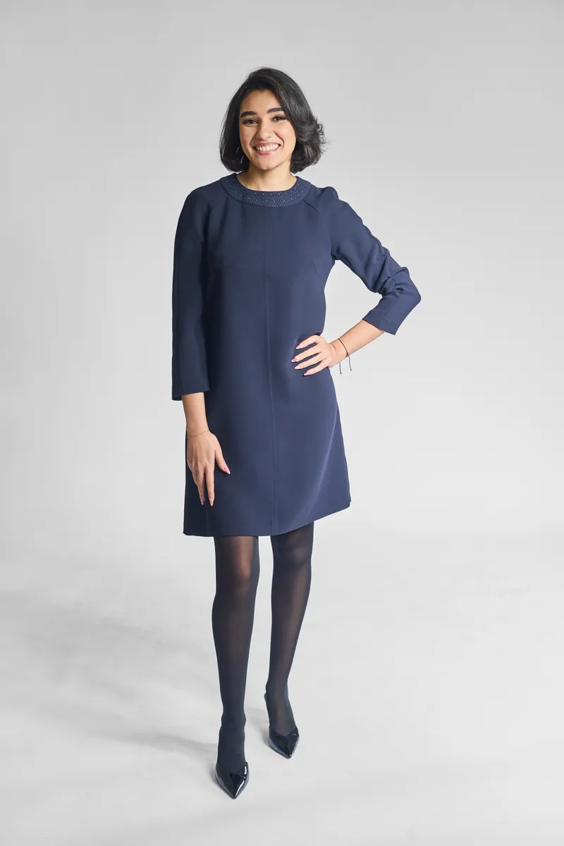 Robe bleue/rouge, vue 1