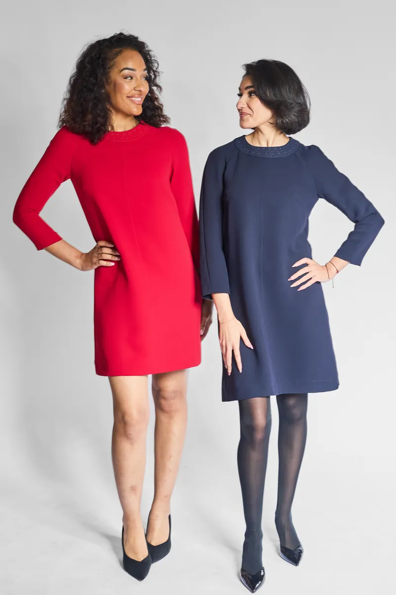 Robe bleue/rouge, vue 3